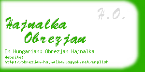 hajnalka obrezjan business card